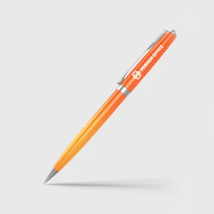 Custom Logo High Quality Gradient Orange Color Body Metal Twist Ball Pen