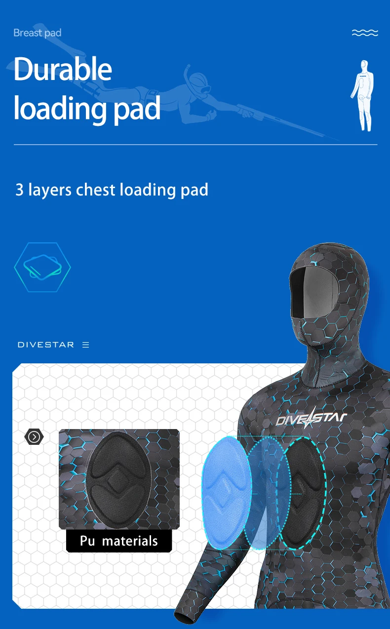 Divestar New Wholesale Titanium Spearfishing Wet Suit,3mm5mm Yamamoto