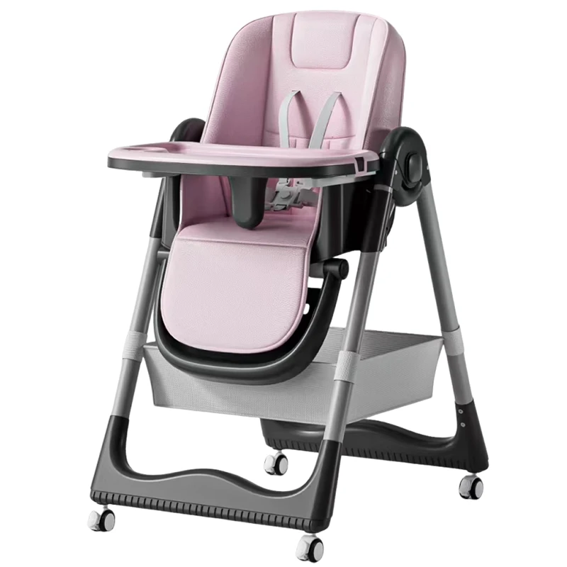 Multifunction  Double Dining Table Feeding Baby High Chair Food Chair Adjustable  Highchair Food Catcher for Baby