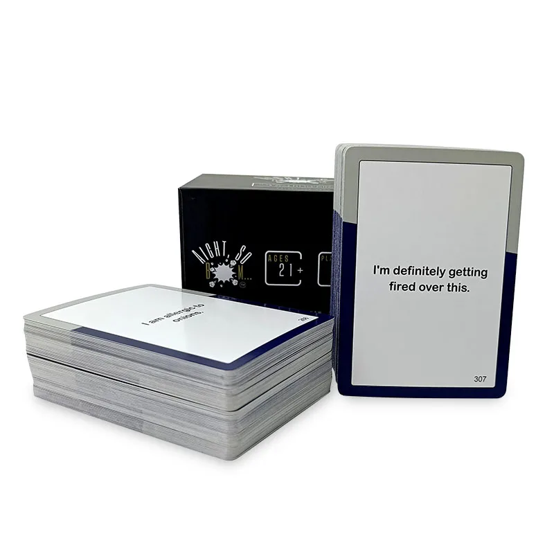 Customizable Paper Icebreaker Trivia Question Conversation Game Cards Recommended for On-Demand Printing with Box Included