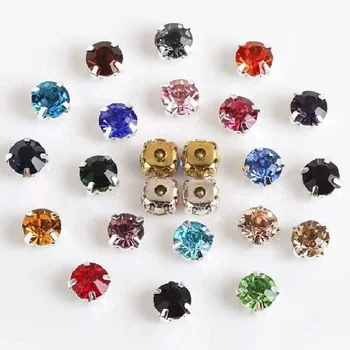 8mm Single jaw drill headband fitting clothing home accessories crystal rhinestone with metal claw