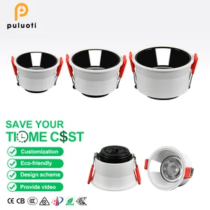 Modern Embedded LED 3000K Spotlight High CRI Full-Spectrum Eye-Friendly Aluminum Construction Flicker-Free Anti-Glare Indoor Use