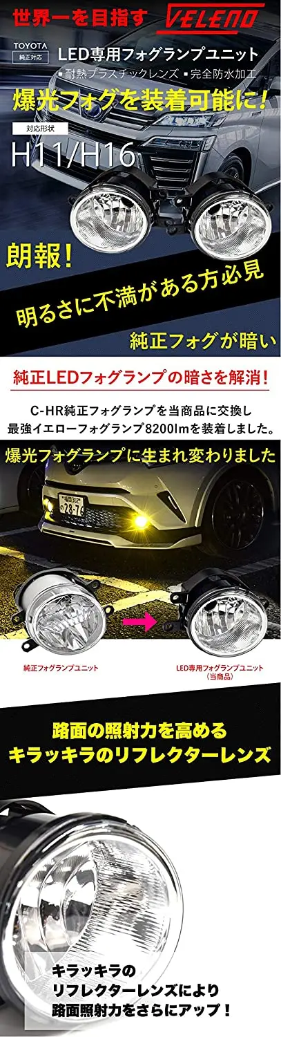 Source VELENO Japanese greatly illumination auto car bulb led fog