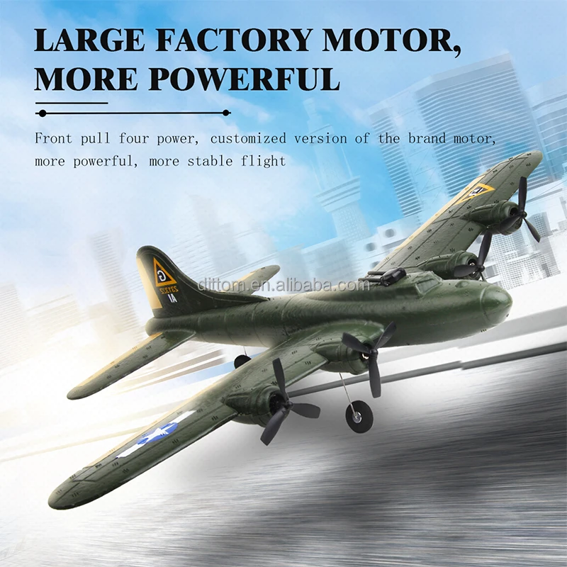 B17 Air Forte RC Aircraft Model 2.4G RC 2CH Flying Fortress Bomber Glider Warplane Toys FX817