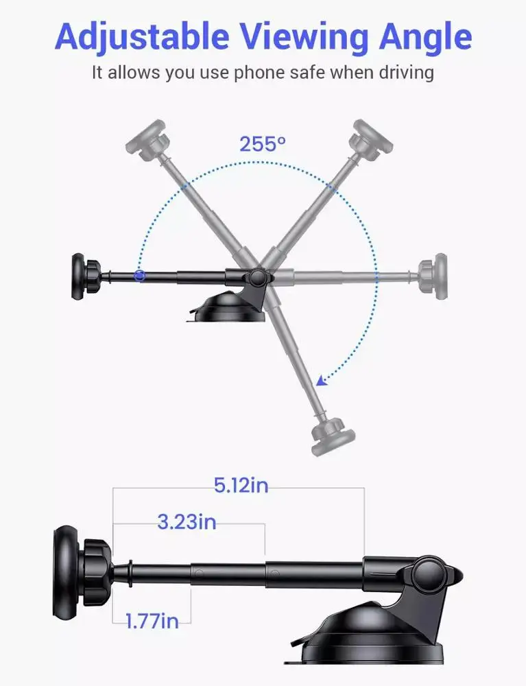 2021 лучший универсальный автомобильный держатель на лобовое стекло с поворотом на 360 градусов Магнитный держатель для мобильного телефона