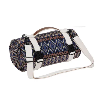 Picnic Blankets for Camping on Grass with Shoulder Strap
