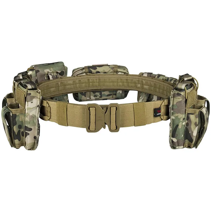 Quick-release Buckle Adjustable Tactical Belt with Accessories Camping and Everyday Use Mountaineering High Duty Belts