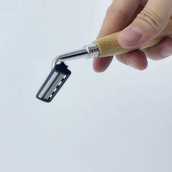 Высококачественная Бритва для бороды с деревянной ручкой