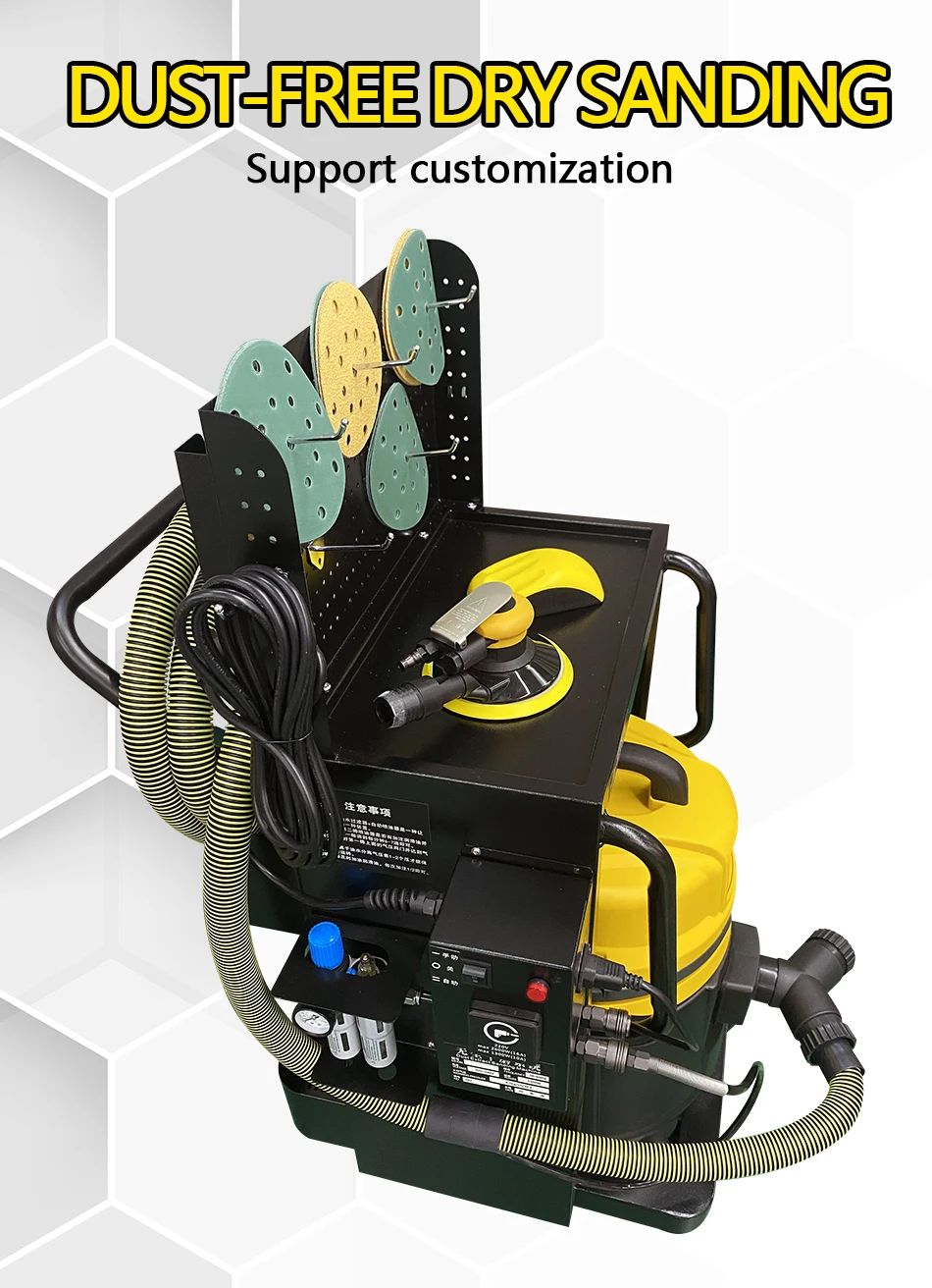 Pneumatic Dust Free Sander Machine Vacuum Dry Sanding Grinding Dust