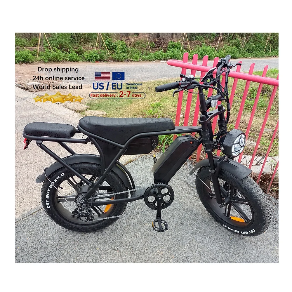 VOMO C80 Max Double Seate Ebike Double Battery E Bike Model Rear Hub Motor  V8 Electr Bicycle Vintage Electric Bike Eu Warehouse