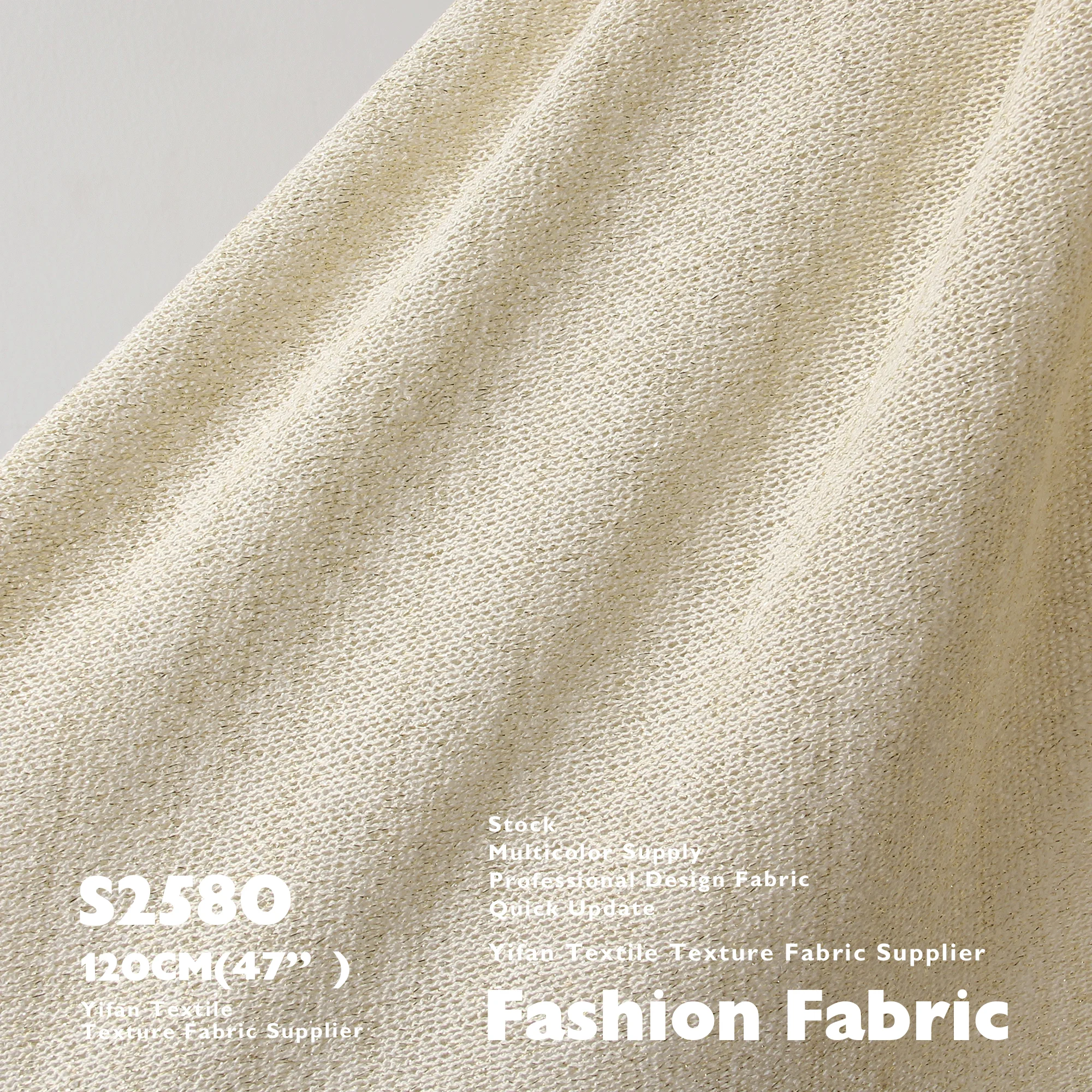 Fashion Fabrics Spring and Summer Hollow Mesh Cotton Thin Gold Thread  Thread Knitted Fabric for Sweater Dresses