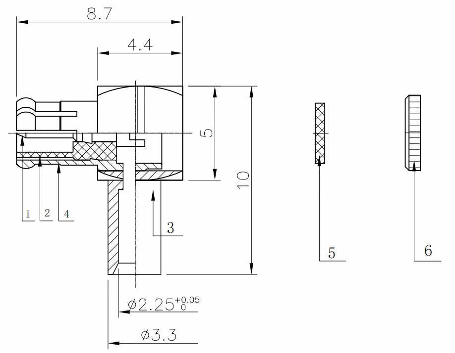 product factory supply mcx jwb2 coaxial connector top class male bent mcx type connector for rg405 cable-3