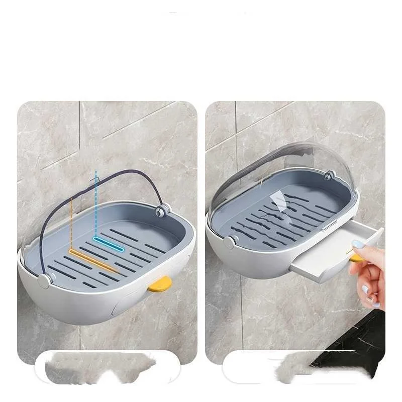 Cute Animal Multi-hook Strong Adhesive Kitchen Wall Hanging Hook Bathroom Soap Dish Drain Shelving