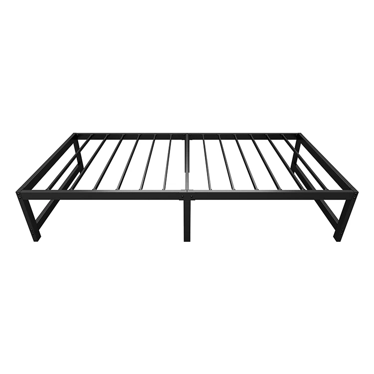 High Quality Cheap Assembly Black Basic Cast Iron Single Metal Foundation Bed