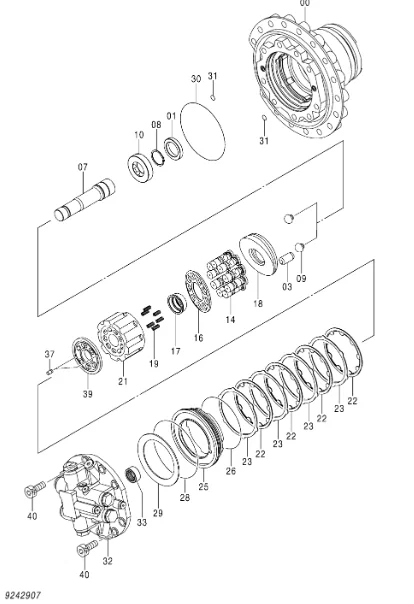 9242907 9257553 for Excavator Final Drive - Reliable Gearbox