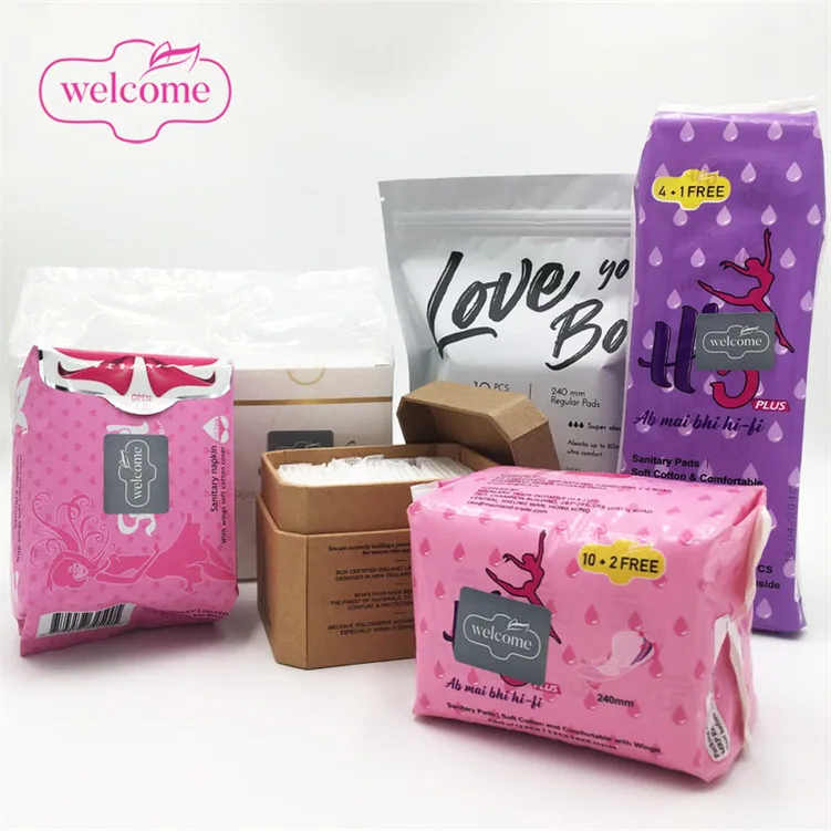 Japan Raw Material Sanitary Napkins Lady Sanitary Pads In Bale Extra