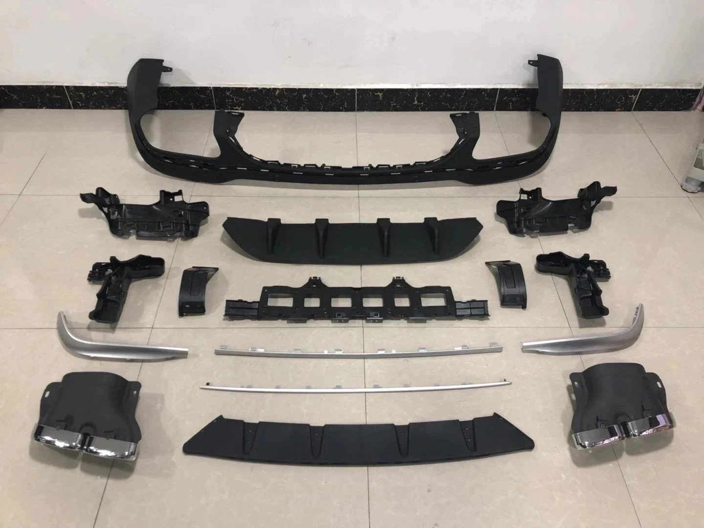 Genuine Rear diffuser For 2016+ Mercedes GLC-CLASS X253 W253 GLC43 ...