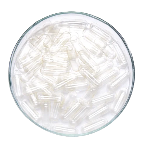 Размер 00 прозрачный цвет TIO2 Бесплатная здоровая зеленая пищевая добавка фармацевтическая пустая капсула для медицинских