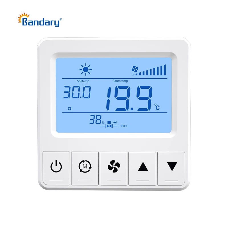 Bandary FC182 2AO3DO 0-10V modulating Modbus programmable room  thermostat for HVAC system