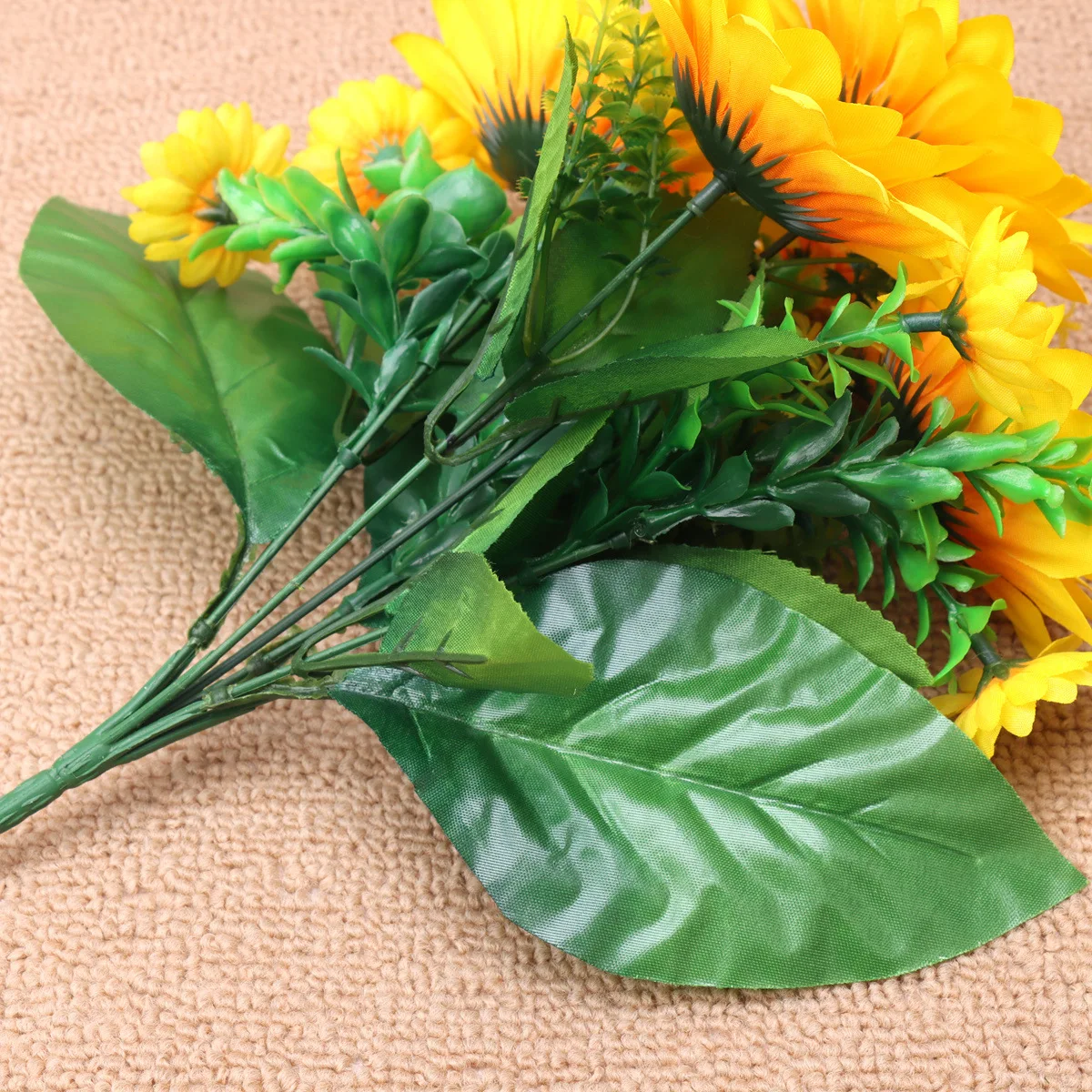 High Quality Yellow Silk Sunflower Artificial Flowers Home Party ...