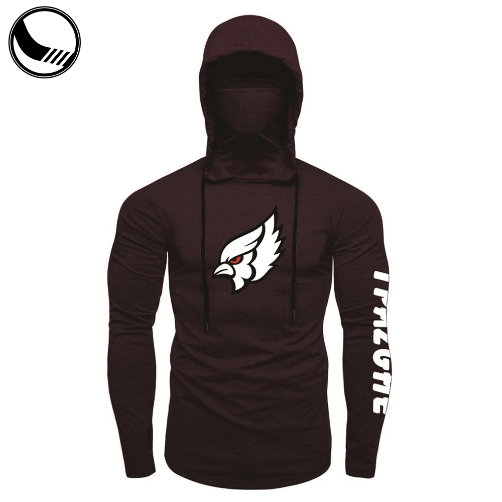 Gym Sublimation Anime Custom logo Blank Unisex Hoodie  With Neck Warmer