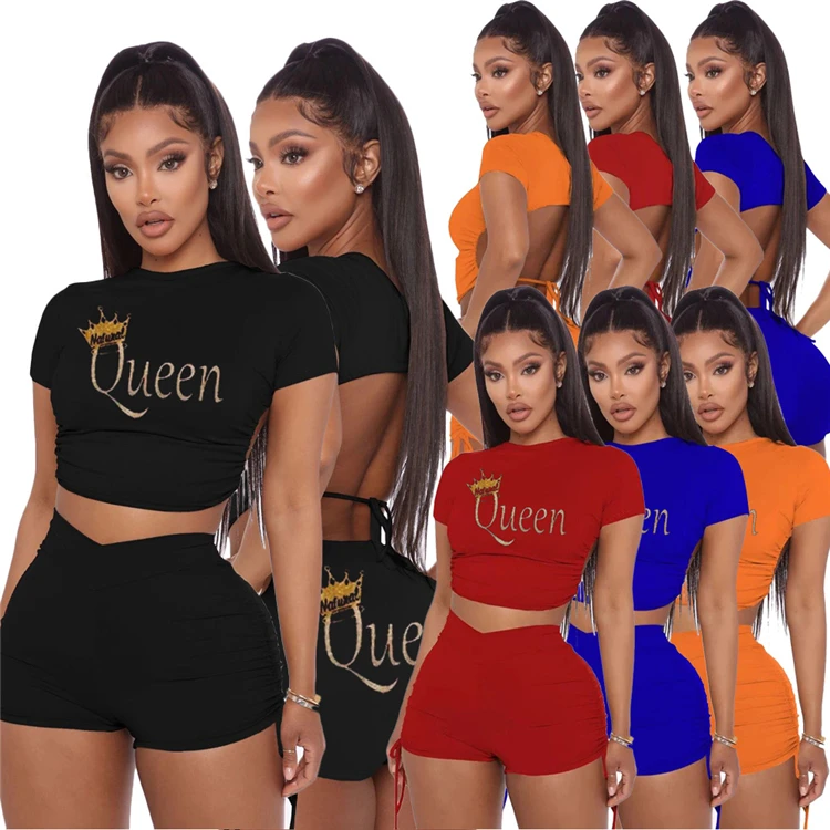 1041317 Hot Selling Women Clothes 2021 Summer Outfits Womens Two Piece Set