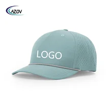 High Performance Golf Rope Trucker Cap Moisture Wicking Richardson 355 Laser Perforated Mesh Cap Sun protection