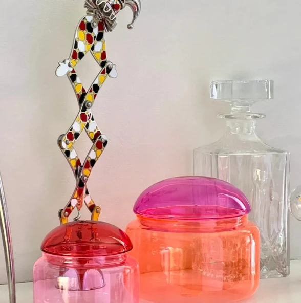 Customized Colorful Glass Candle Jars for Wedding Household Candle Jar With Glass Lid