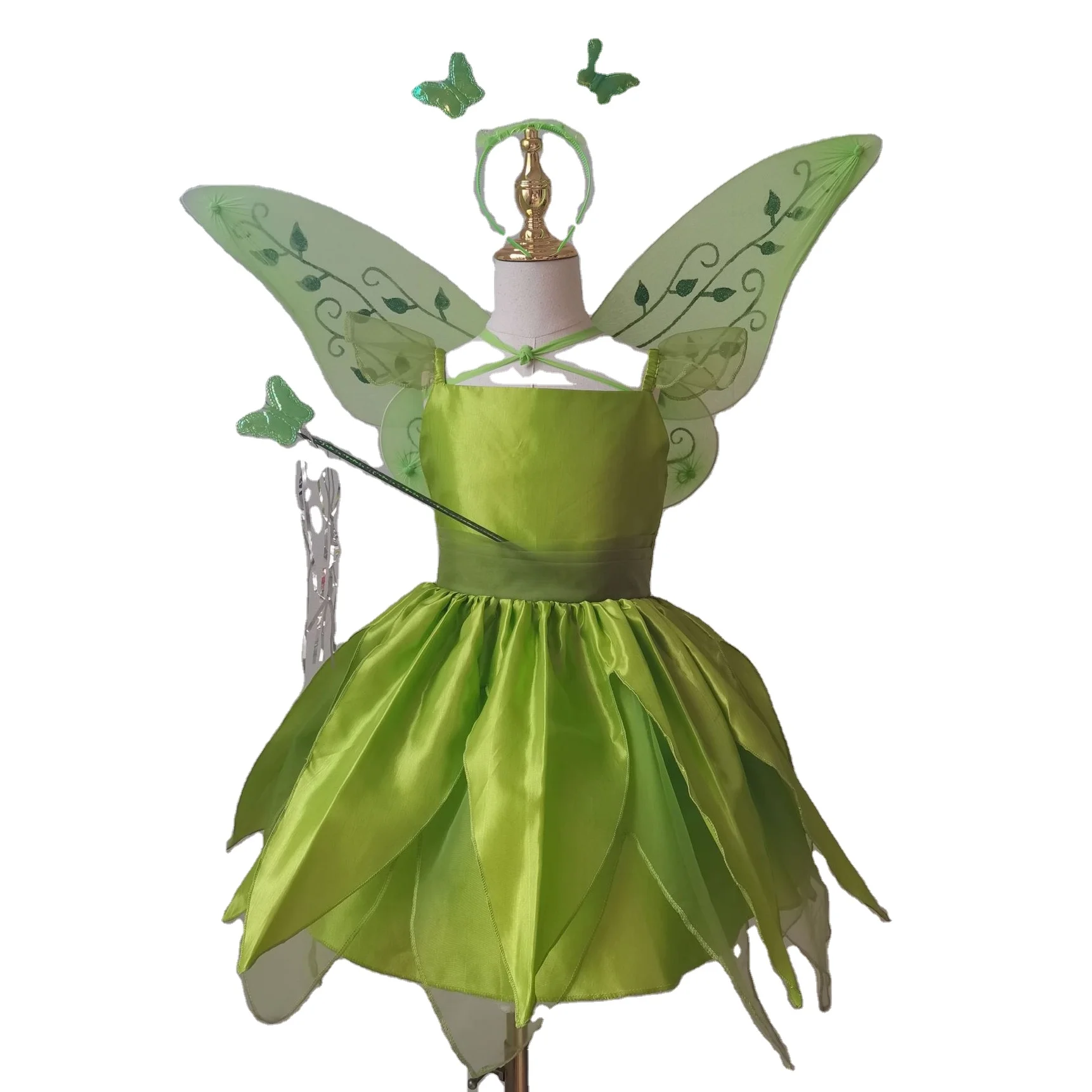 Vestido De Hadas Verde Para Niñas,Princesa De Disfraces De  Halloween,Tinkerbell,Gran Oferta - Buy Vestido Tinkerbell,Campanita Vestido  De Traje,Traje De Hadas Product on 