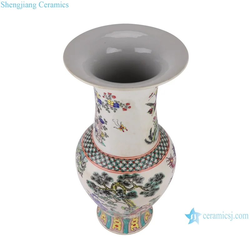 RZSY20-A粉彩八仙祖先人物图案古形陶瓷花瓶家居装饰| Alibaba.com