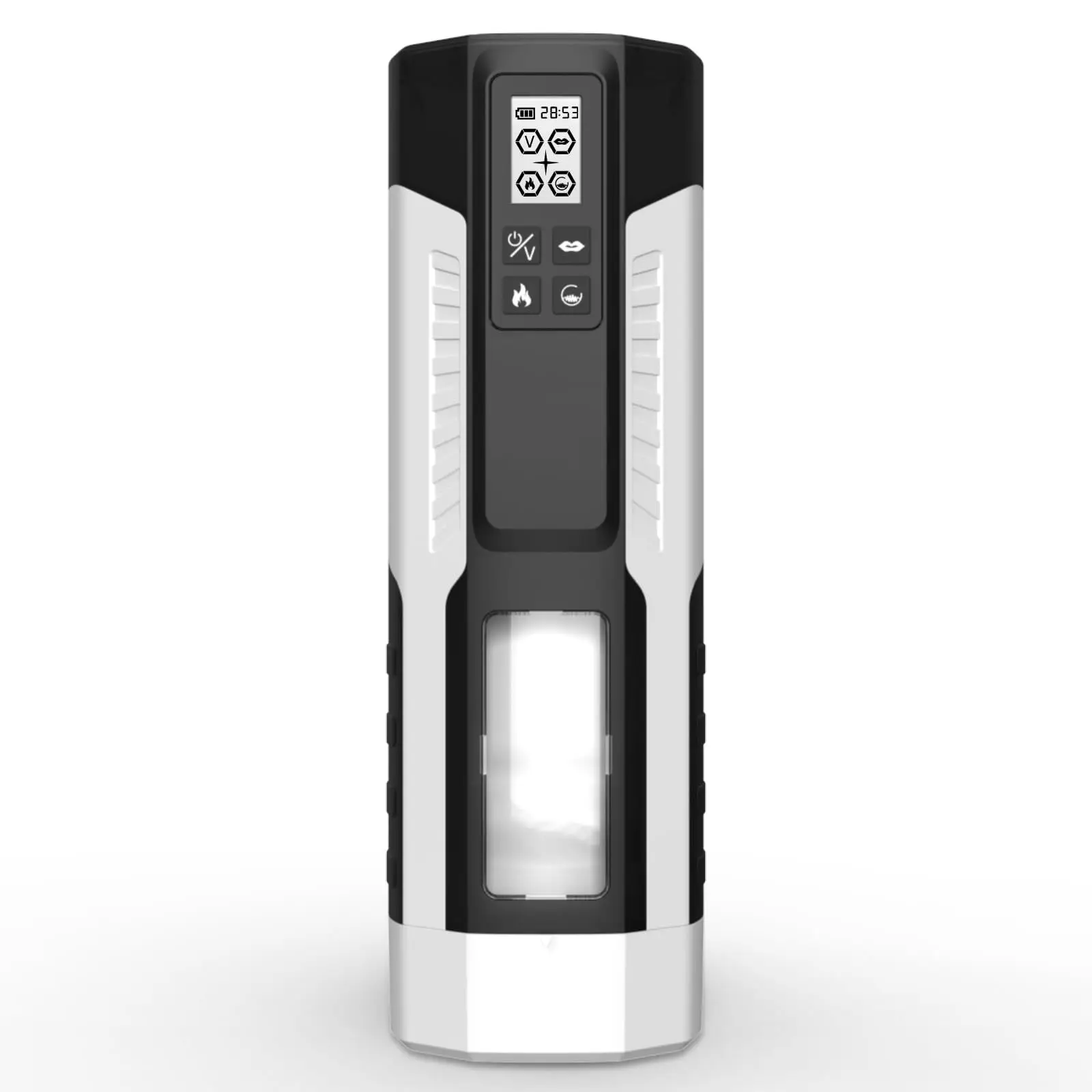 Powerful Multi-Fruit Thunder Wind Cup Male Masturbator with Gentle Sucking Super Vibraition Heating & LCD Features