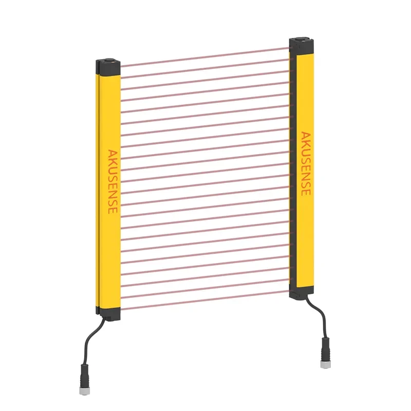 AKUSENSE Robust Housing Safety Light Curtain with for Omron Optical Sensor 40mm Beam Pitch Banner Sensor Infrared Sensor