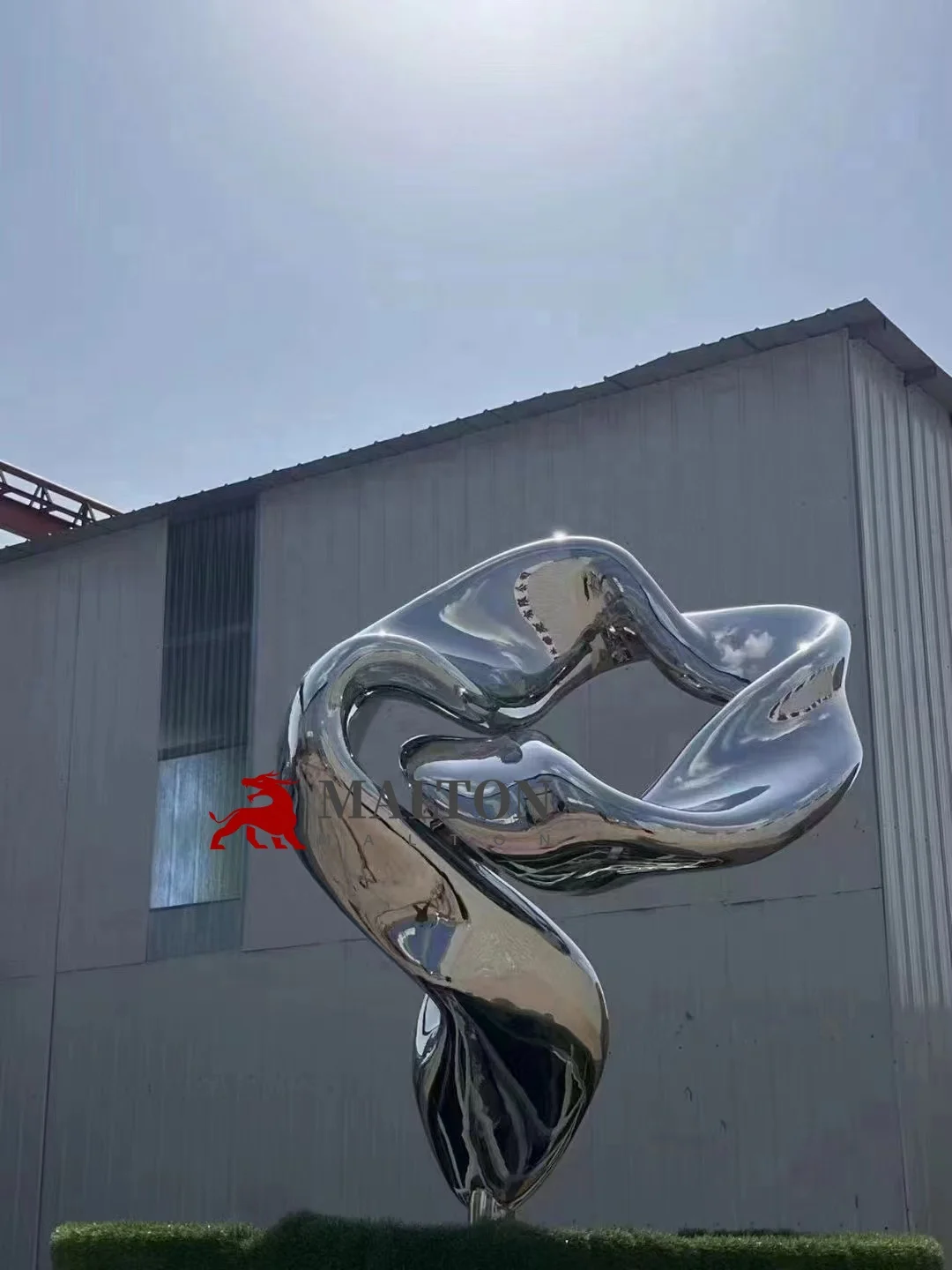 MALTON Popular Design Stainless Steel Abstract Sculpture Statue Garden Park Yard Statues