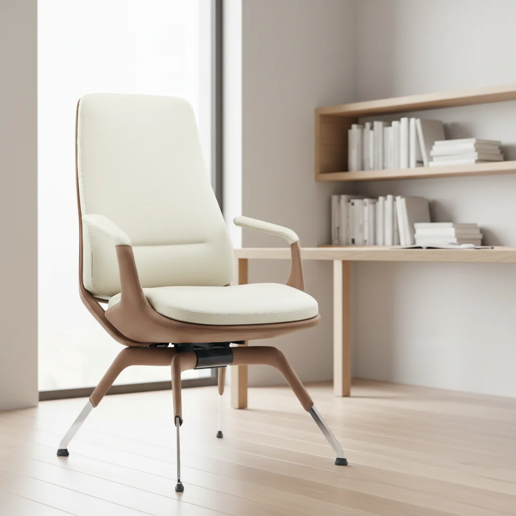 Durable Frame PVC Leather Modern Ergonomic Executive Computer Chair with Adjustable Height 5