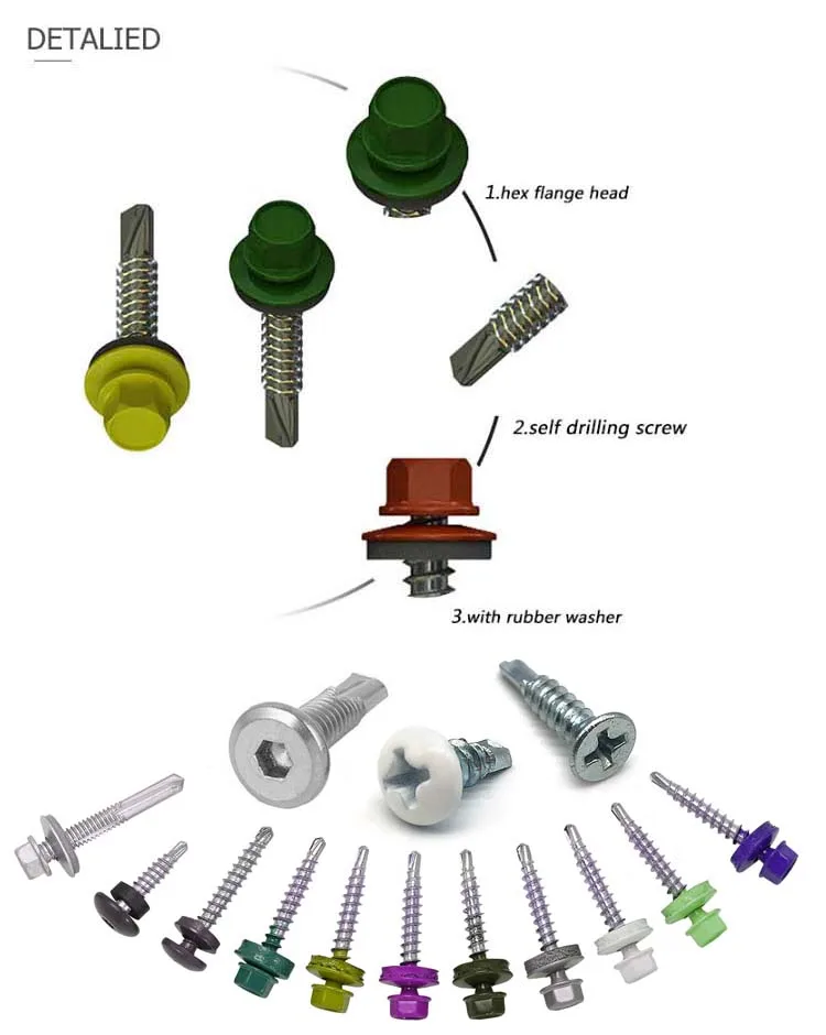 China Wholesale Metal Wood Zinc Concrete Stainless Steel Csk Hex Head Epdm Washers Roofing Screw Tek Self Drilling Tappi