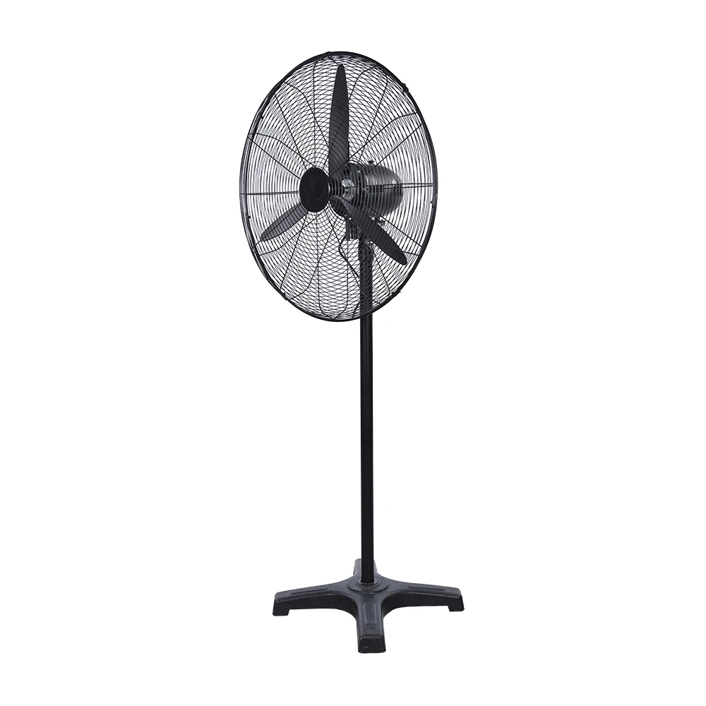 High-Speed 30-Inch Industrial Electric Fans Big Size Black Floor Pedestal Stand 3-Speed Switch Workshop Workshop Usage Metal