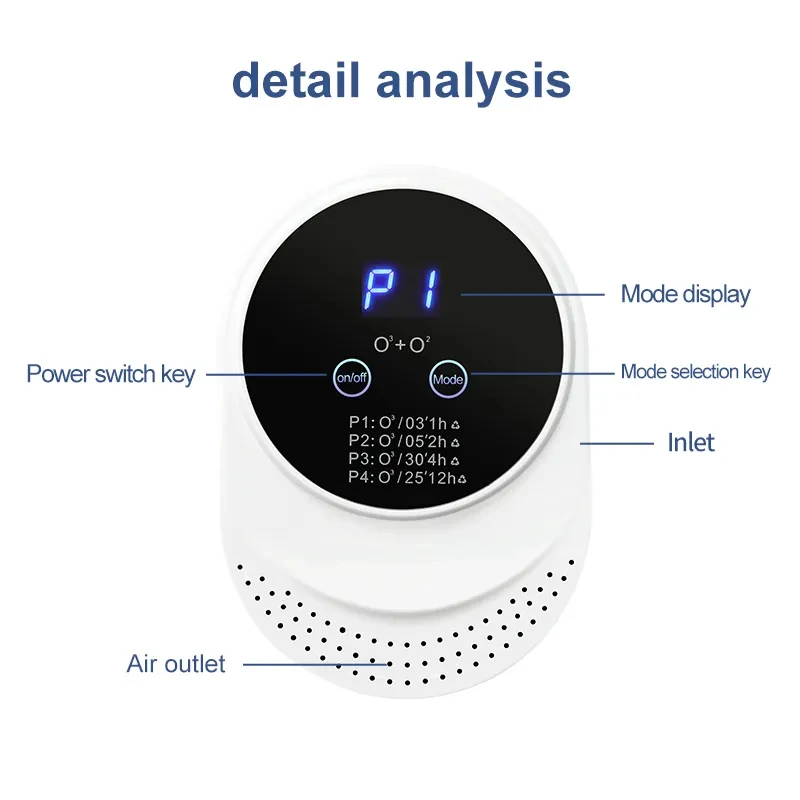 Air Ozone Generator With Touch Screen Pet House Smart Air Purifier Deodorization Deodorant for Cat Litter Box Room Cat Products