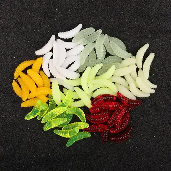 Factory Wholesale Artificial Soft Bait Bulk Mealworm Lure for Carp Bass Perch Trout Saltwater Fishing – Soft Lure – view 4