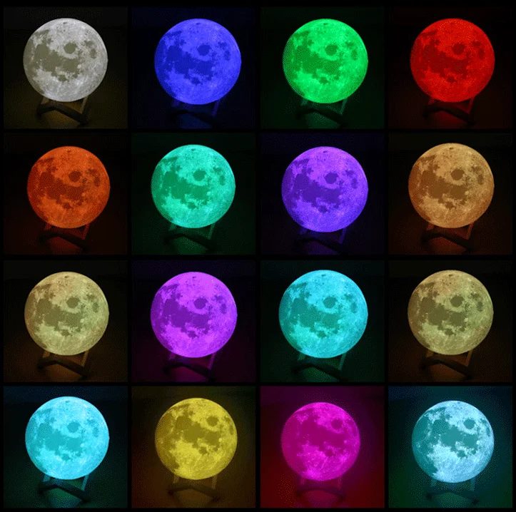 Factory direct supply LED moon lamp circuit board moon light Parts Lunar light RGB 16 Colors remote control