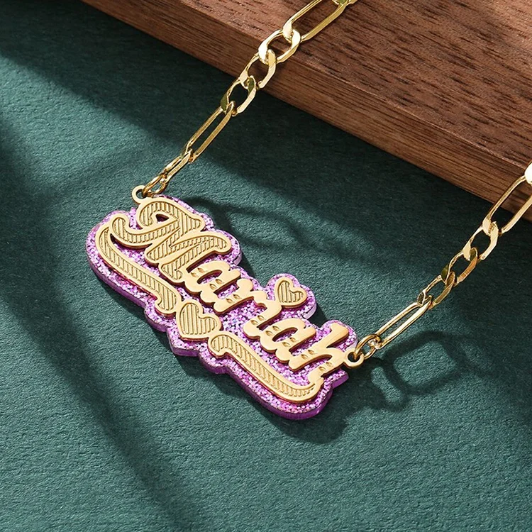 Buy Name Necklace Personalised,Acrylic 
