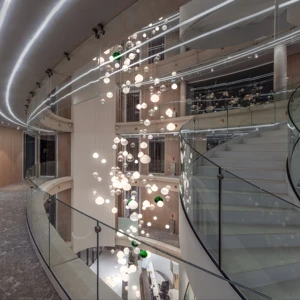ECOJAS Hotel Lobby Shopping Mall Site Customize Chandelier High Quality GLass Lighting