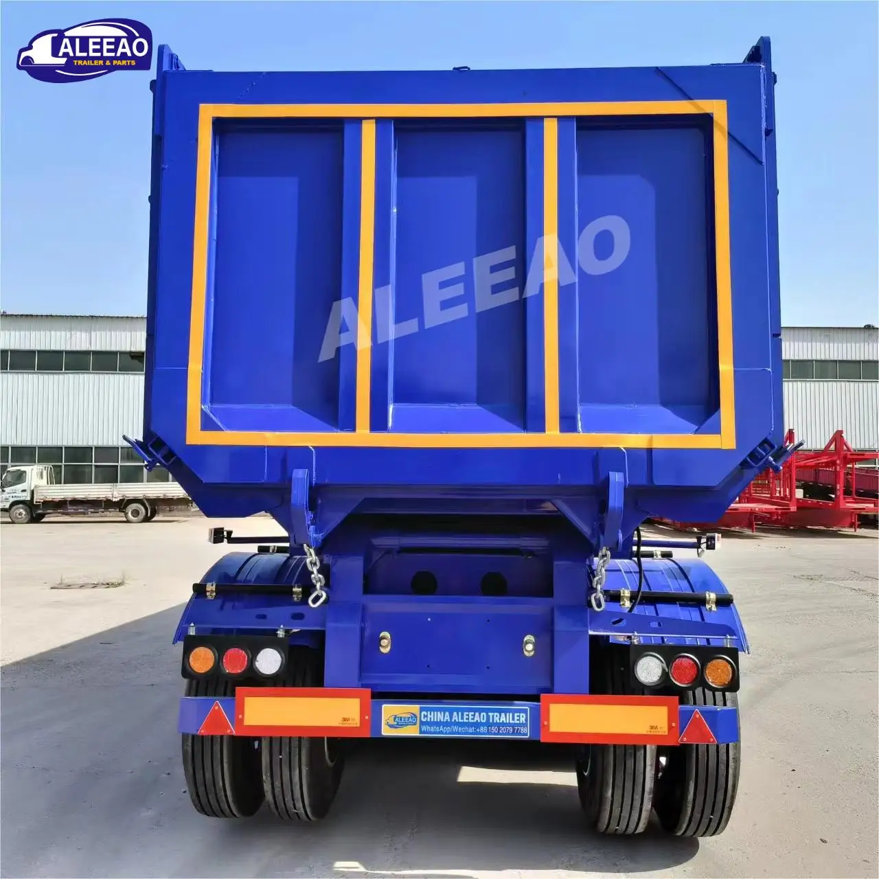 Aleeao U Shape Hydraulic Dump Trailer Axle Cbm Tipper Trailer