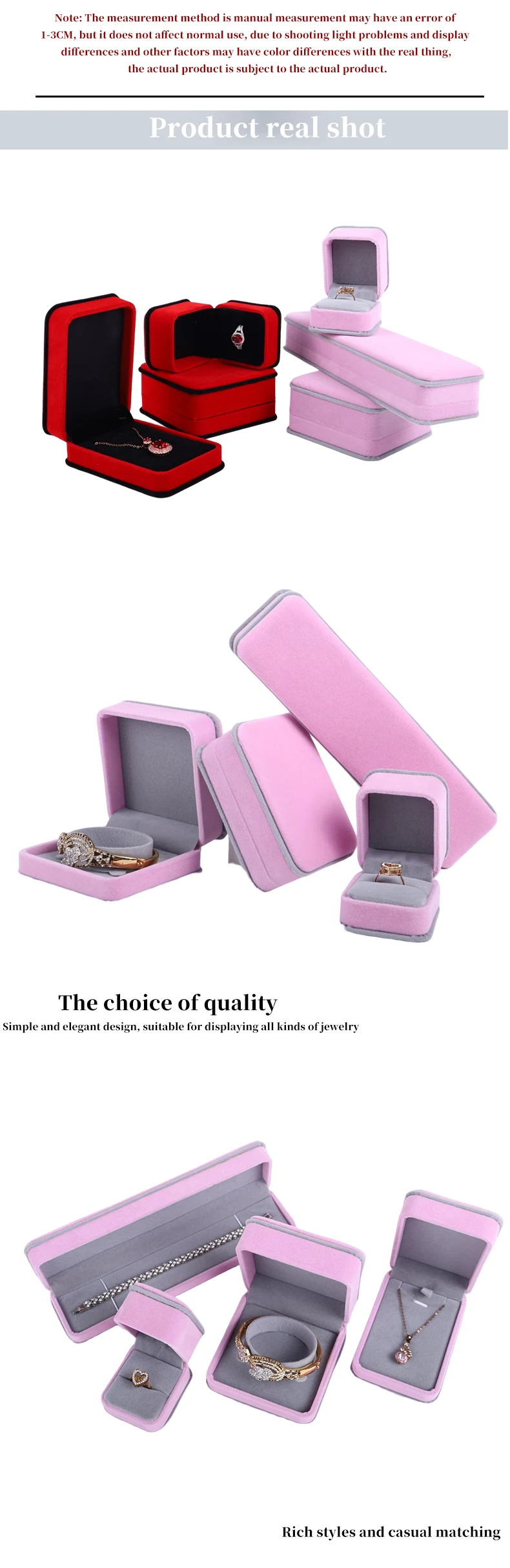 Hanhong Wholesale Custom Red Velvet Jewelry Packaging Box Bracelet