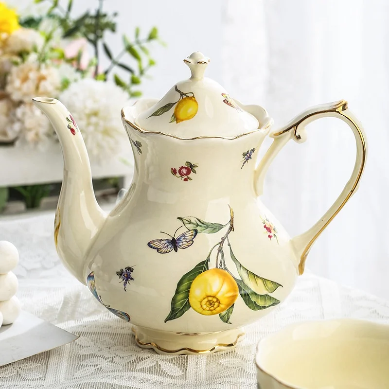 Vintage Ceramic Teacup and Saucer Set - French Style Coffee Pot for  Afternoon Tea  Eco-Friendly Gift Boxed Set of 2 Cups