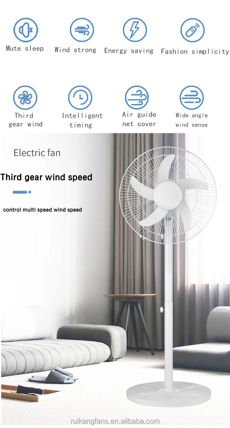 Electric Stand Fan, 40W, Plastic - detail 4