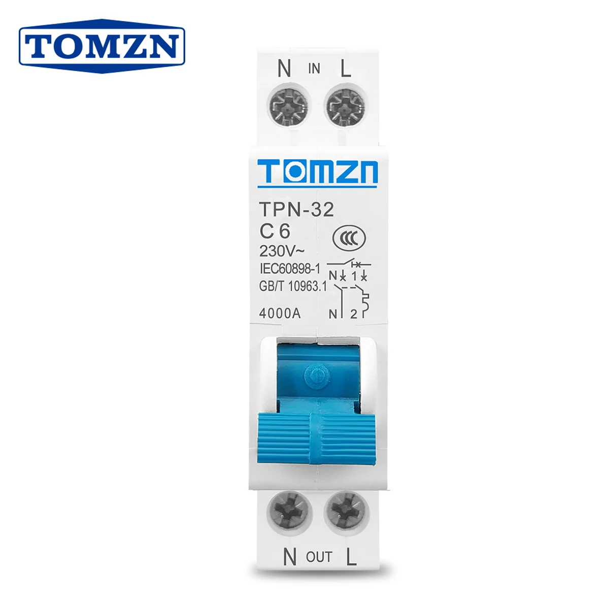 TPN 1P+N Mini Circuit Breaker MCB 10A,16A,20A,25A,32A