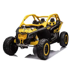 Powerwheels 24V Electric Ride-On Car for Kids Unisex 4x4 Big UTV Off Road Double Motor Plastic Outdoor Toy Vehicle