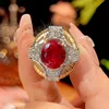 Red corundum ring