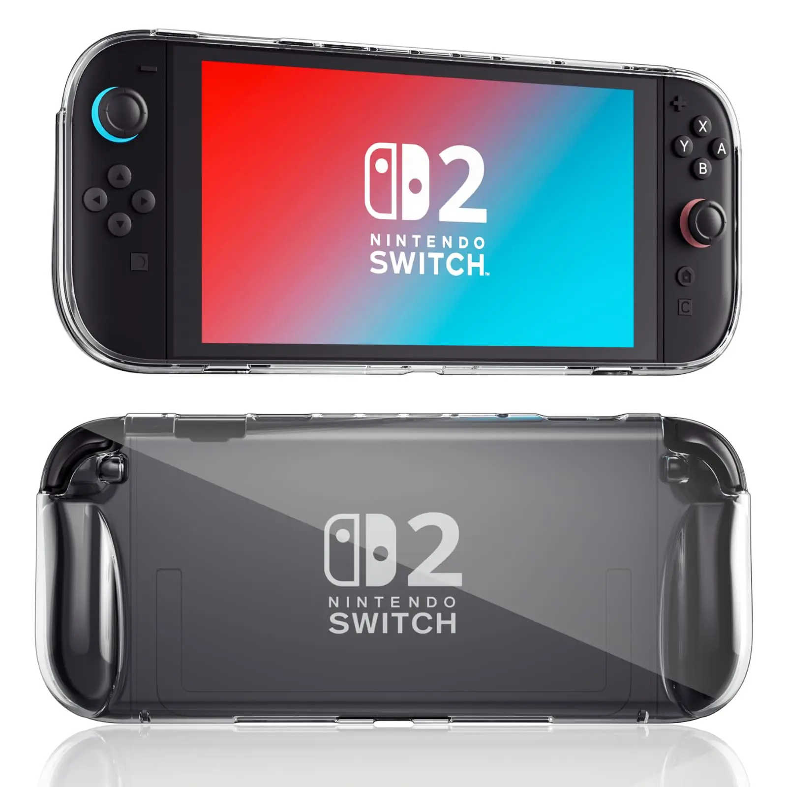 product laudtec for switch 2 case 2025 sanyetral premium soft tpu lightweight shockproof clear cover for nintendo-2