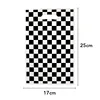 Sac cadeau à carreaux noir et blanc-pe-10/1 pack
